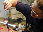How to make a marble - photo of making a marble.